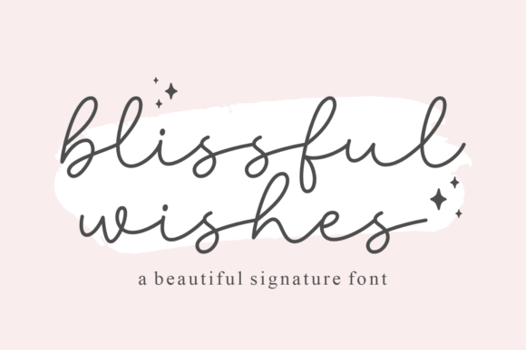 Blissful Wishes: A Graceful Font for Elegant Design