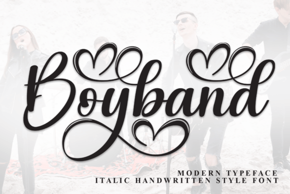 Boyband: A Handwritten Font with Heart