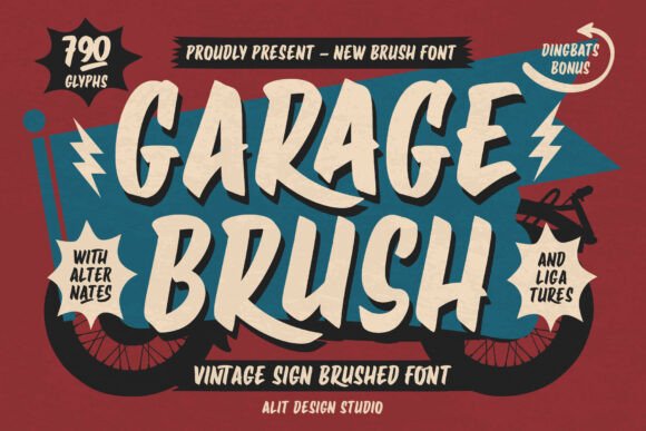 Garage Brush and Garage Brush Typeface: A Vintage-Inspired Design Solution