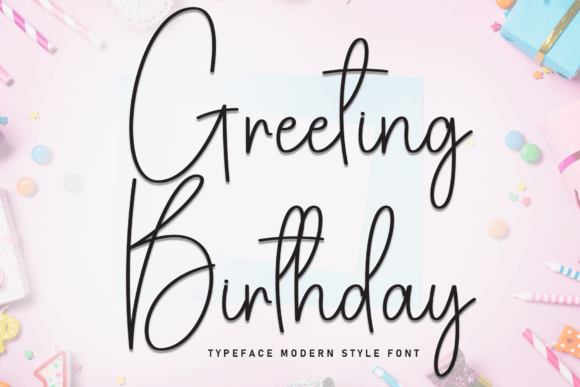 Greeting Birthday Font